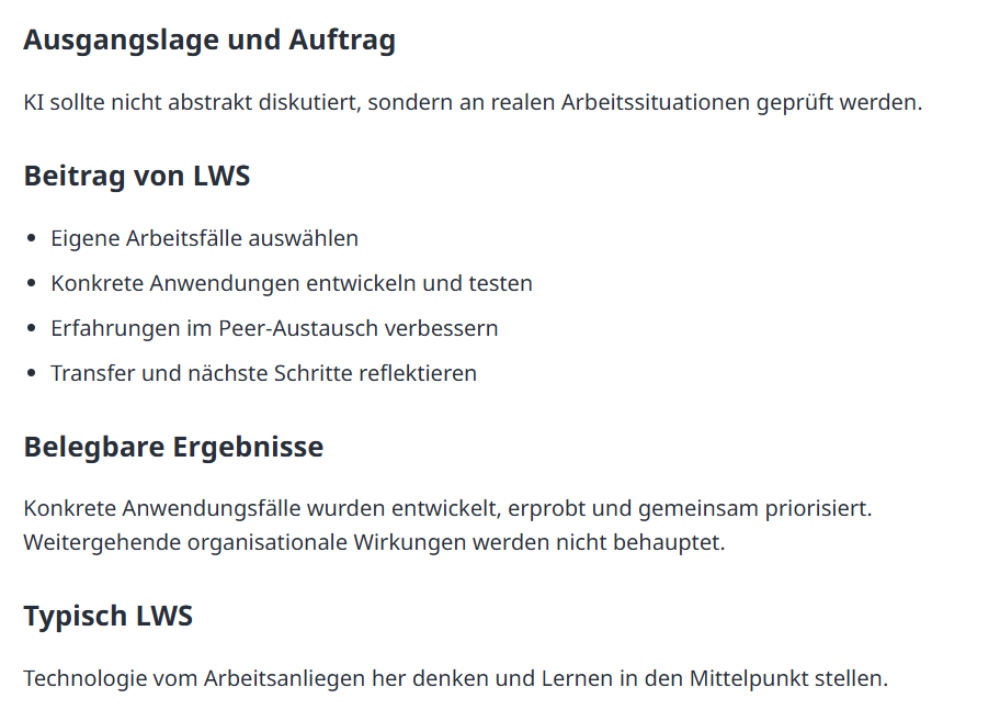 KI-Potenzial aus konkreten Arbeitsanliegen